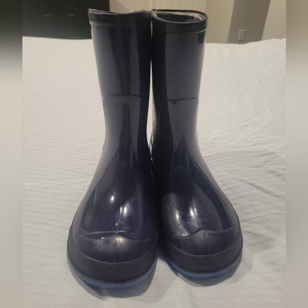 Stylish Kids Dark Blue Rain Boots Size 11 - 12